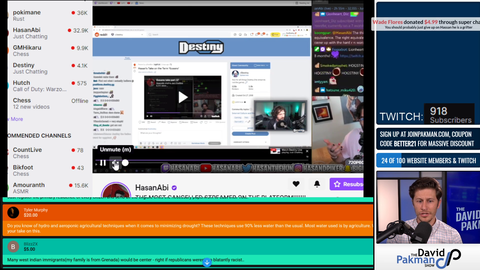 David Pakman Blown Away By Hasan's Rant About Destiny