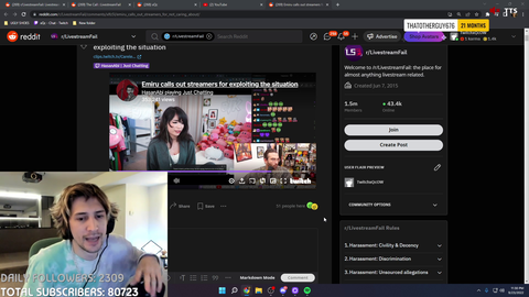 XQC claims that Emiru stream was a power move and one of the reason why XQC and Train decided to leak the call