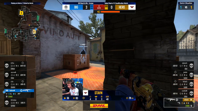 Pro CSGO player Tabsen loses a 1 vs 0 against a planted bomb