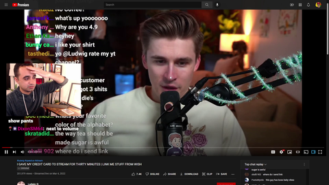Ludwig obliterates small streamer