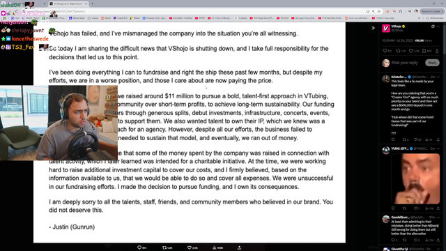 VShojo releases statement; officially shutting down