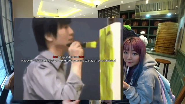 Jakenbake gets a 50 dollar donation in a Shanghai restaurant