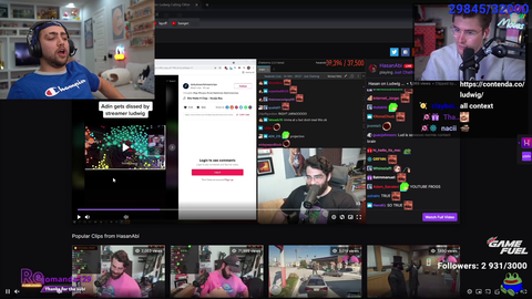 Stream Drama - Mizkif, Ludwig, Aiden Ross, and Hasan