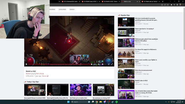 xQc says that Mathil's take about him comes across as "extremely envious"