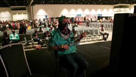 Melee player enters bracket with a Guitar Hero controller