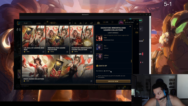 Tyler1 buys the $500 Ahri skin