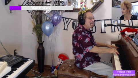 2 months after emergency heart surgery, Pianoimproman is back celebrating his 76th birthday