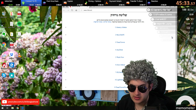 Kitboga has an auction against a telephone scammer