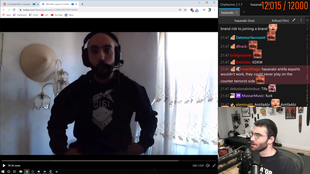 Hasan on Sliker being more brand friendly than him