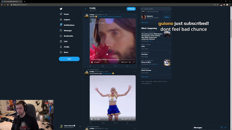 Soda checks his Twitter
