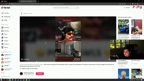 Poke reacts to DOCS reaction to his Tiktok