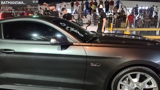 Mustang crashes at the dragstrip