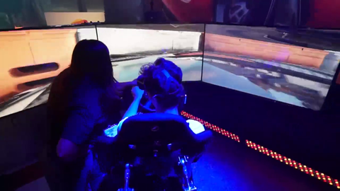 Ice Tries a Driving Simulator