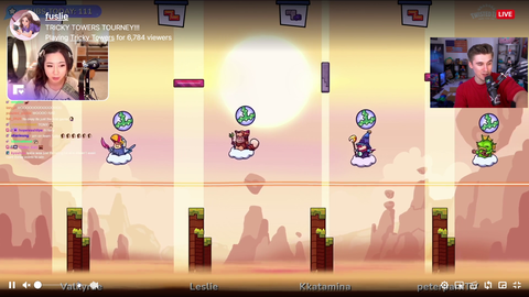 The worst game of Tricky Towers ever in Ludwig's tournament