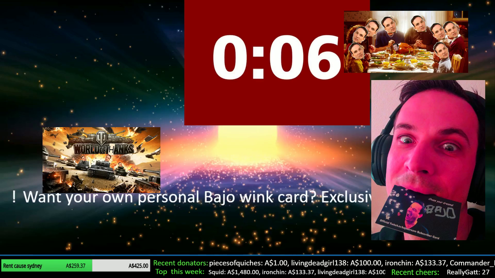 Best start to a stream....Bajostream fails again....