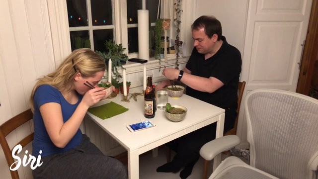 Siri drops her ramen