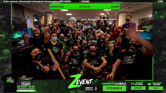 ZEvent charity with 5.7 million euro collected for Amnesty International France is once again Twitch biggest charity event