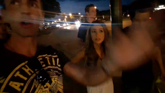 Car almost crashes on stream