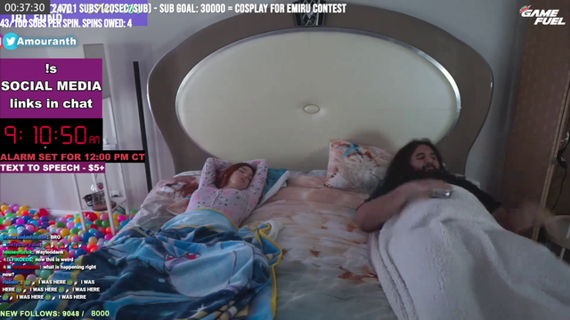Esfand creates a barrier between him and Amouranth