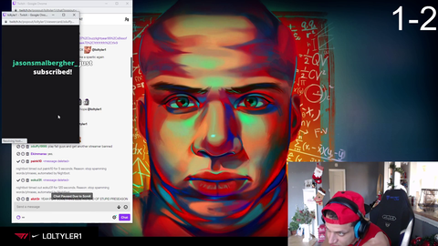 xQc viewer joins T1's chat.