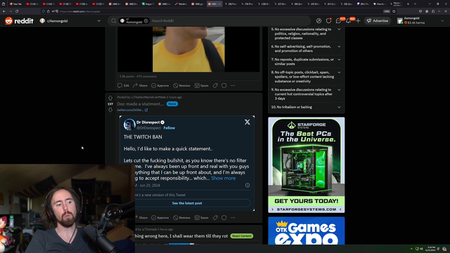 Asmon has the most Asmon take on the whole Doc fiasco 