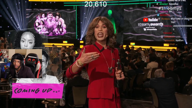 genuine reaction to Streamys