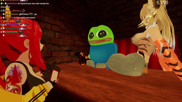 Crumpet trying to impress a VTuber