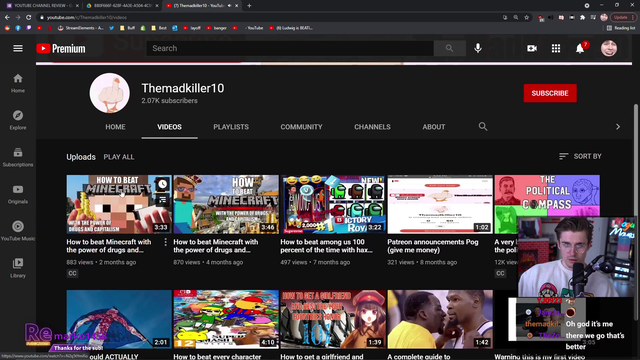 Ludwig reviews one of his viewers videos