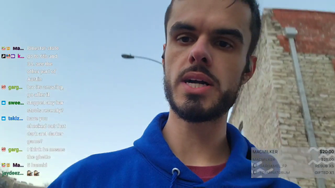 Crazy dude threatens streamer in Austin