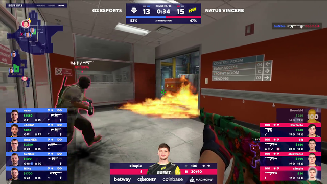 s1mple wins a 1v4 clutch to reach Blast Finals