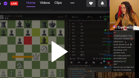 Andrea raids a smaller streamer.