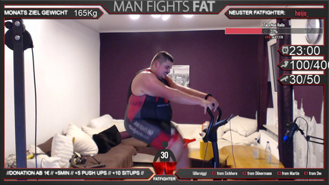 This guy is literally steaming. Respect for his confidence to stream his road to weight loss!
