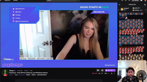 Hikaru checks up on the pogchamps stream