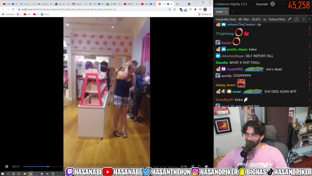 Hasan reacts to woman dying in the mall
