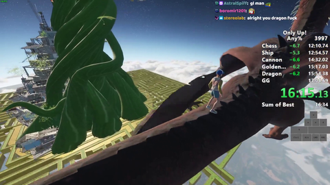 Distortion2 kills Only Up speedruns with his final run 16:58