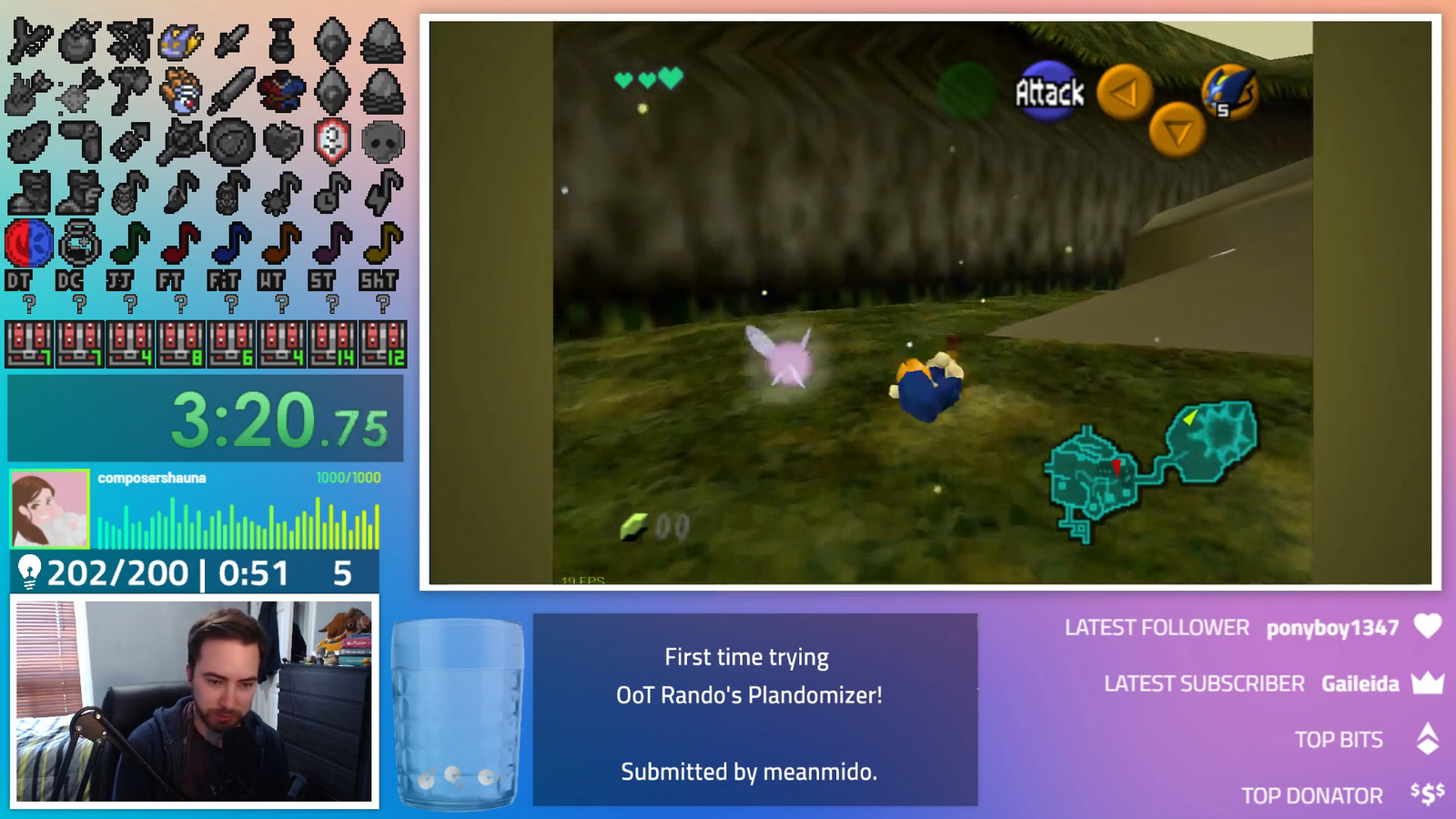 Small streamer realizes the Zelda Randomizer ROM he was sent has personalized viewer messages