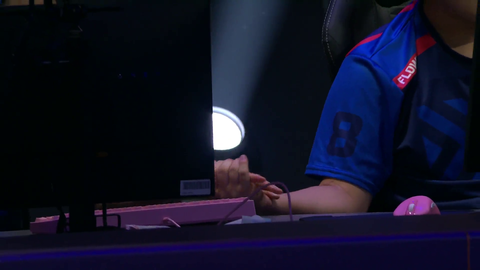NYXL team captain Saebyeolbe holding his teammate Fl0w3r's hand to comfort him in the OWL playoffs.