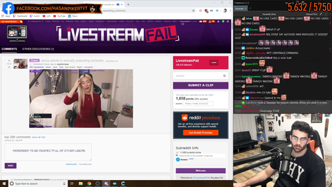 Jenna goes on Hasan's stream and explains the context of the sexual assault clip.