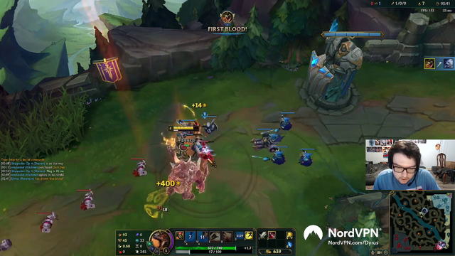 Dyrus being a gentleman FeelsStrongMan