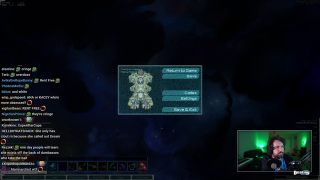 Destiny goes off and releases his Inner Ape on Kaceytron