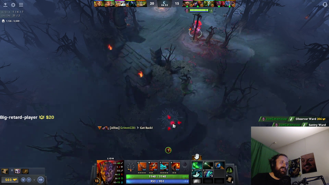 Forsen shows his inhuman madmonq reaction speed in Dota 2