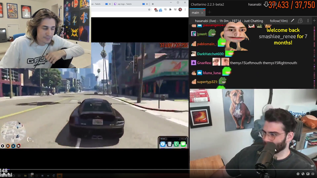 XQC Reacting to Hasan reacting to Himself talking about Streamsniping