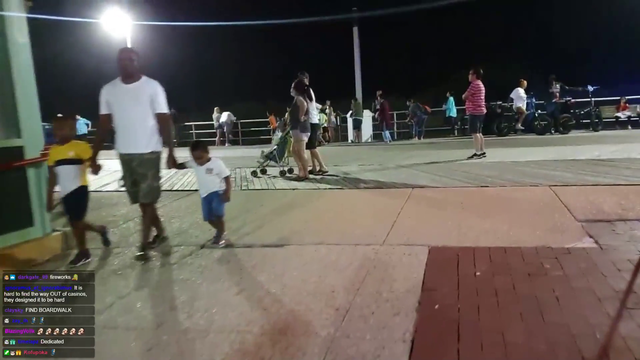Jinny makes it to the boardwalk Fireworks with perfect timing