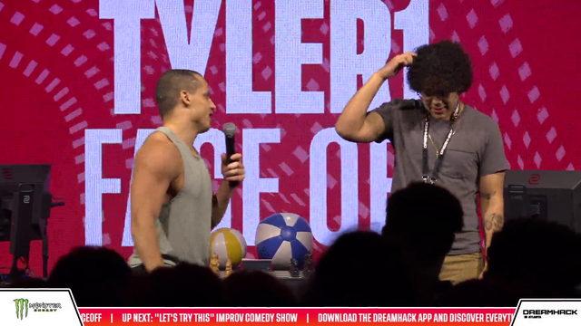 Tyler lost playing rock paper scissors against a viewer