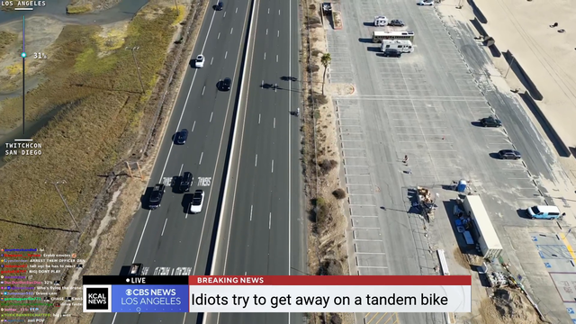 There is a chase live happening on stream
