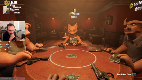 Squeex plays his first game of Liar's Bar