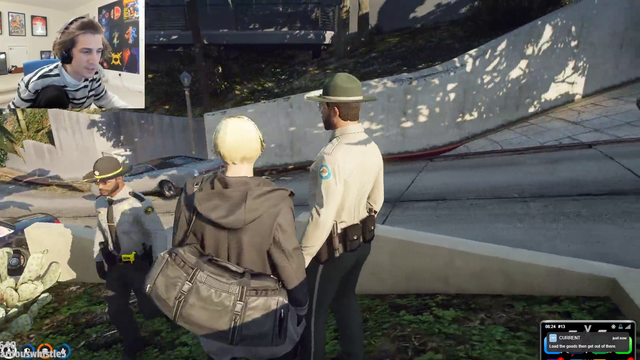 X gets himself out of being arrested for robbery
