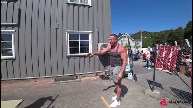 Viking throws a battle axe