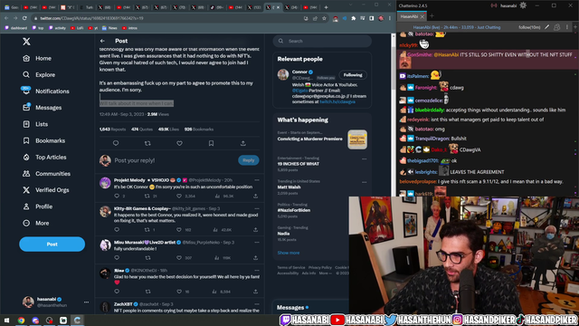 OTK Considering Exiting Creators League After Learning About The NFT/Blockchain Involvement