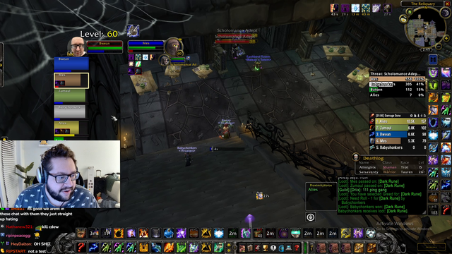 Bean dies in scholomance trying to save Mes and Cdew 